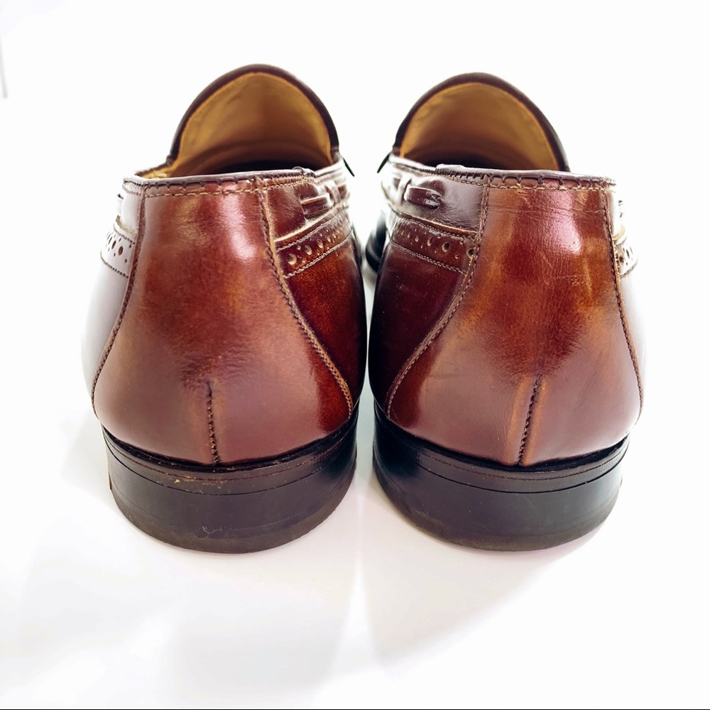 Johnson & Murphy Wingtip Tassel Loafers Brown 8.5 - Picture 5 of 8
